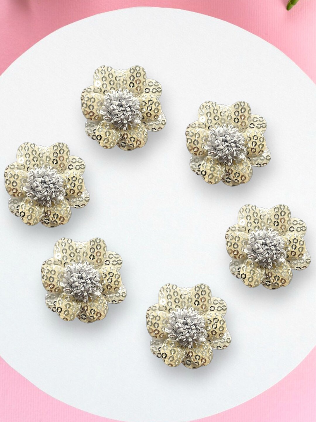 

Hair Flare Women Set of 6 Embellished Hair Accessory Set, Silver