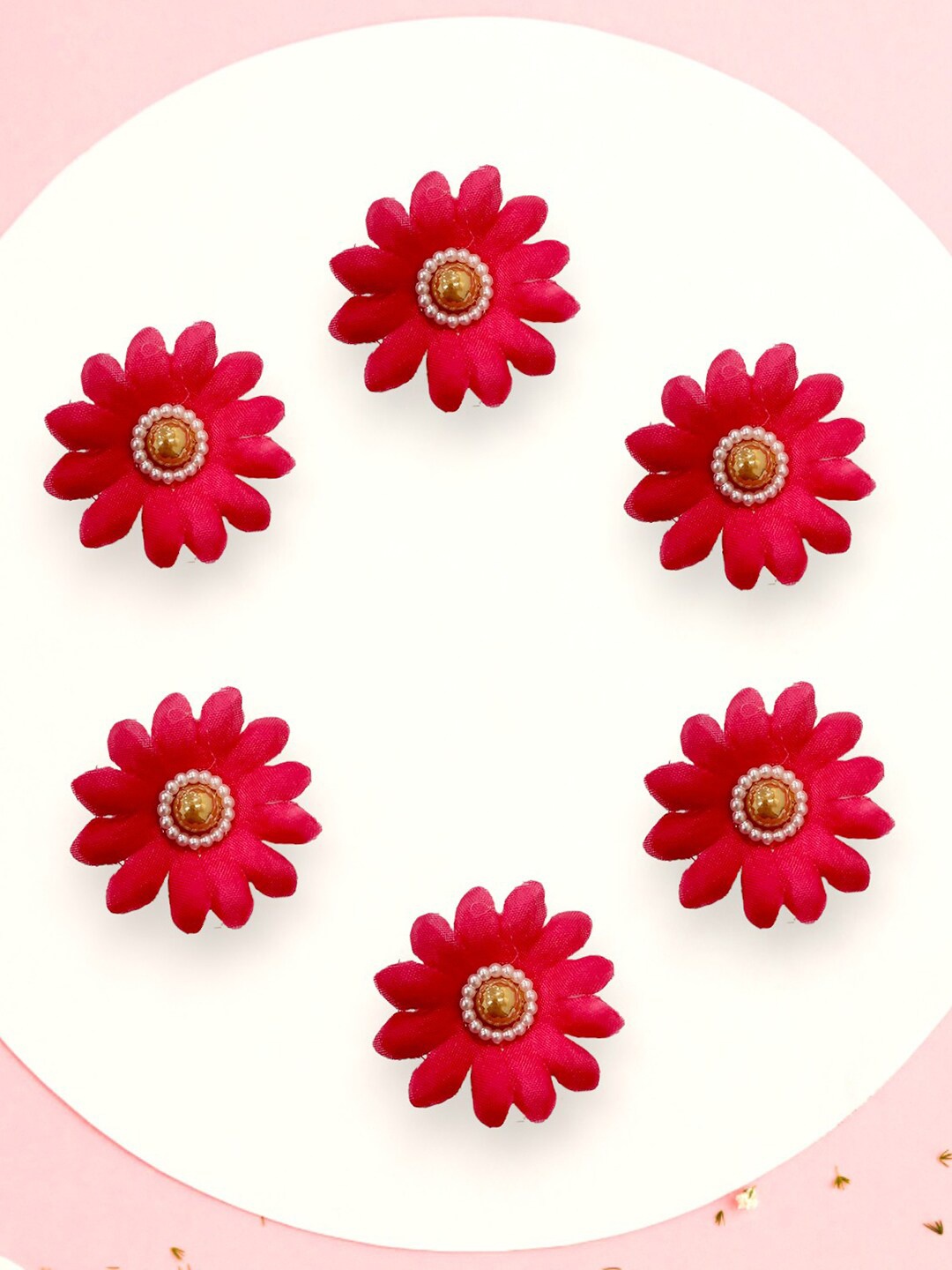 

Hair Flare Women Set of 6 Embellished Hair Accessory Set, Pink