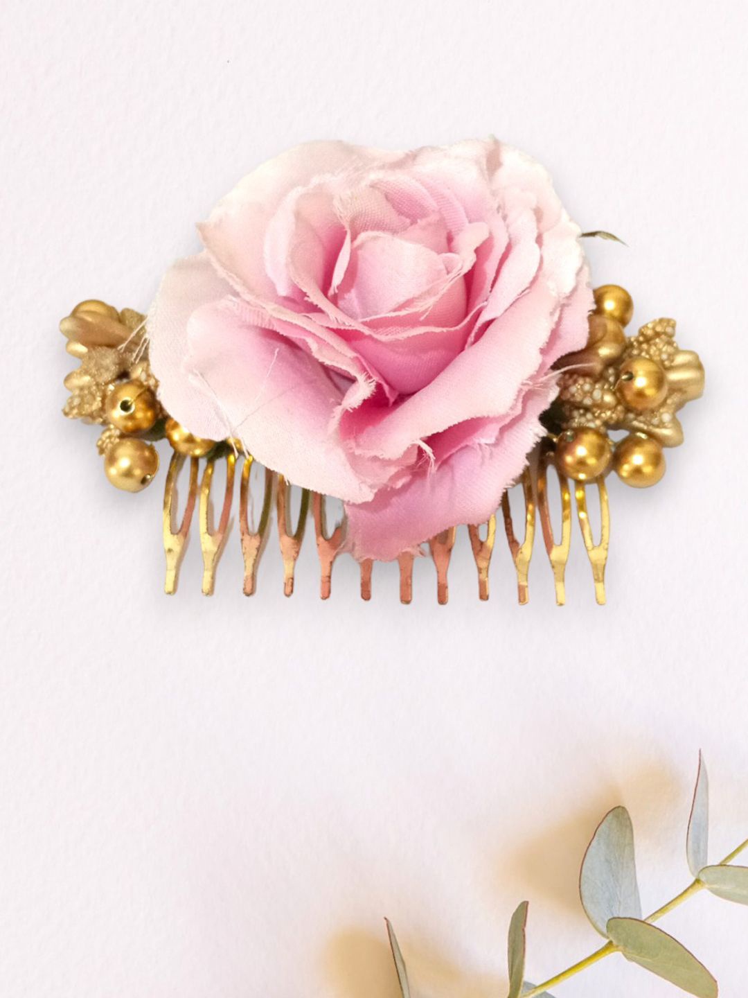 

Hair Flare Women Embellished Comb Pin, Mauve