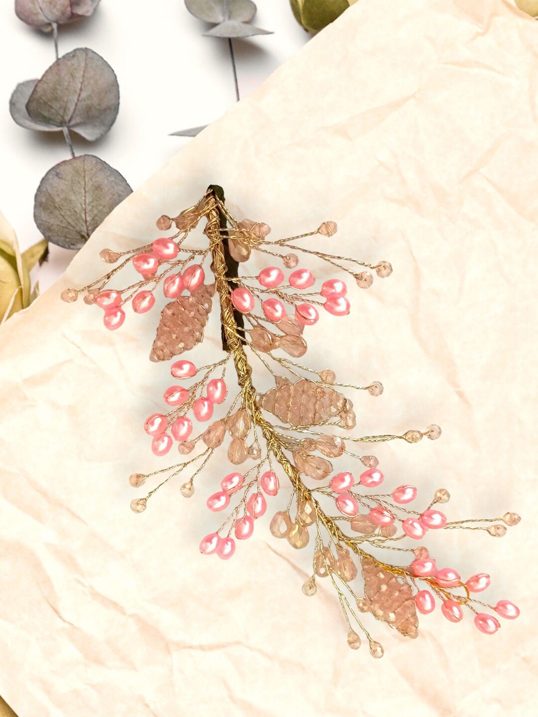 

Hair Flare Embellished Hair Accessory Set, Pink