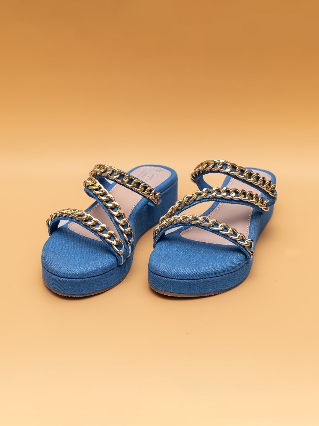 

Fancy Nancy Women Open Toe Flats, Blue