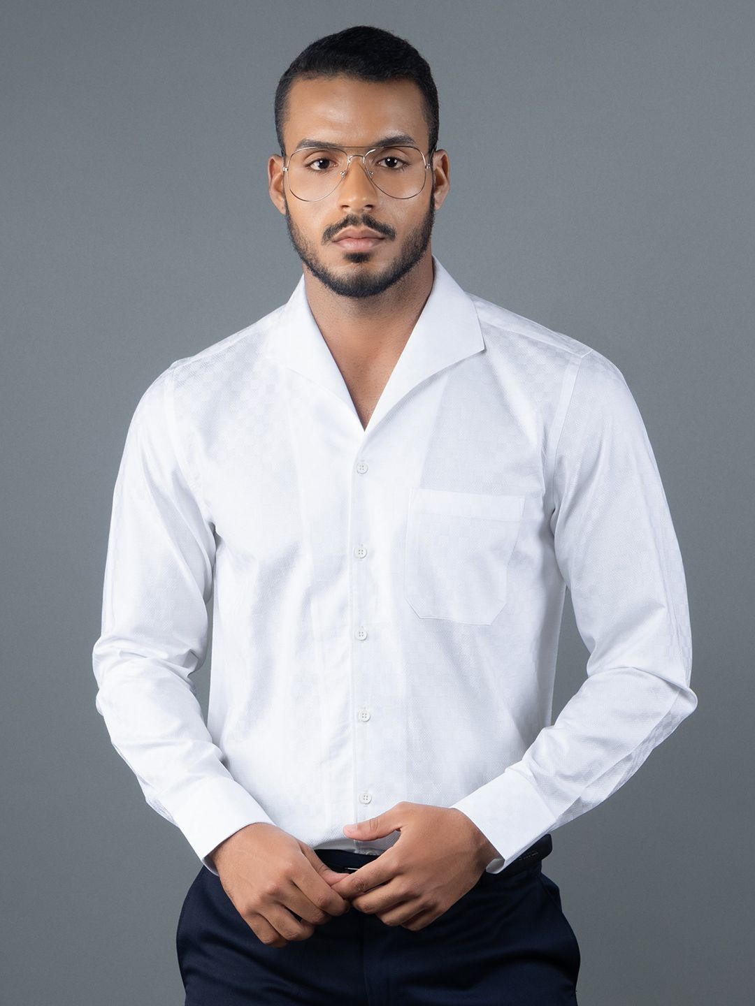 

LOUIS STITCH Men Comfort Opaque Pure Cotton formal Shirt, White