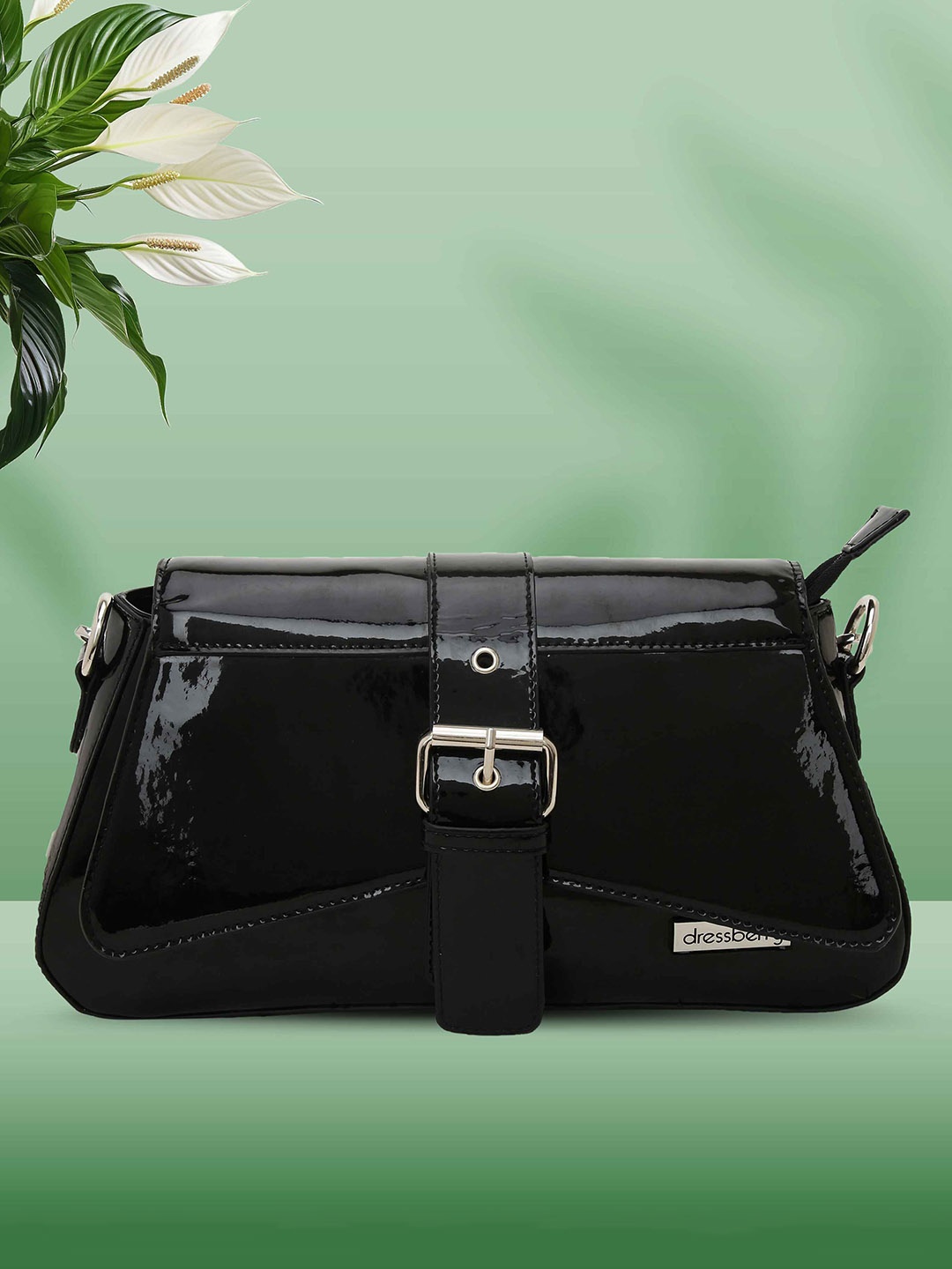

DressBerry Black Structured Sling Bag