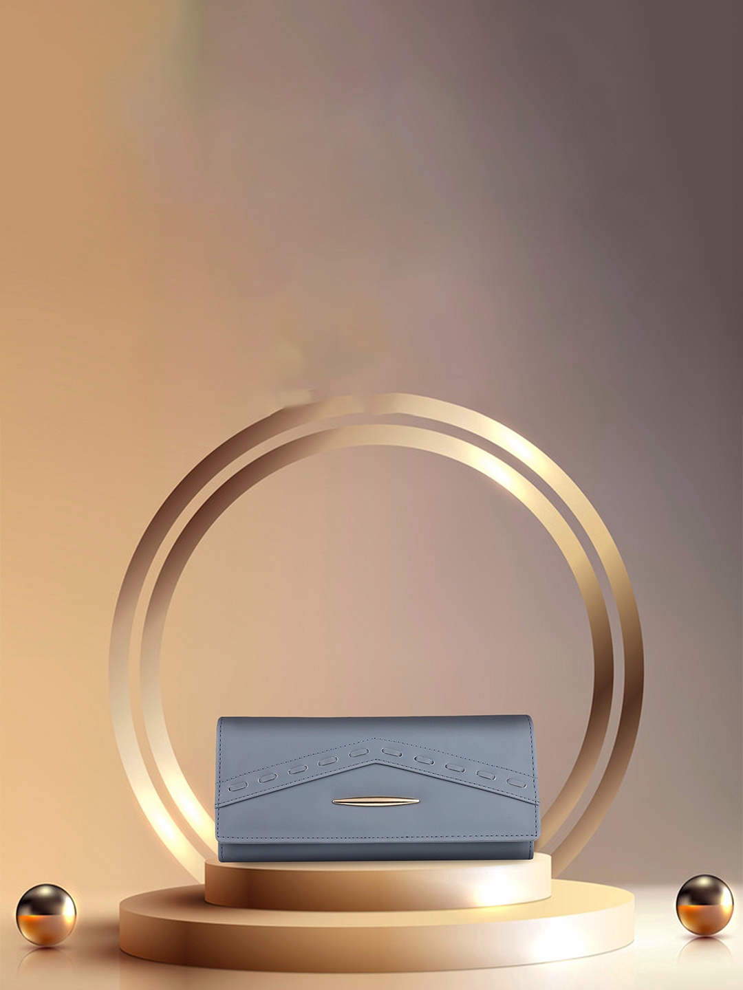 

YESSBENZA Embroidered Embellished Envelope Clutch, Blue