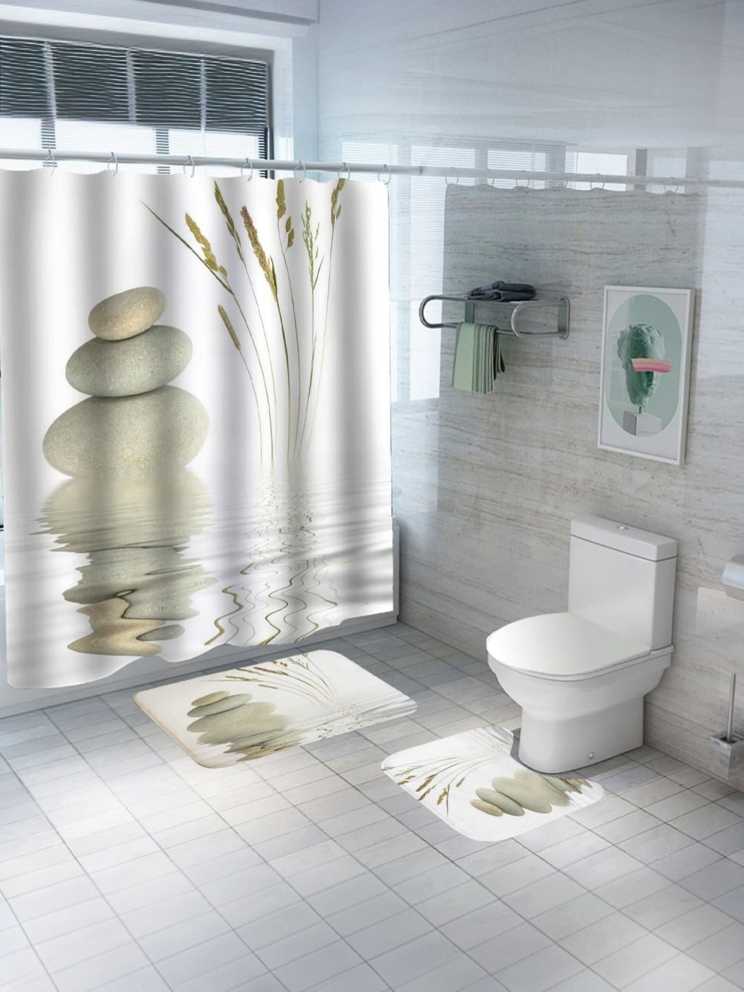 

Savya Home Brown Set of 3 Long Door Curtain