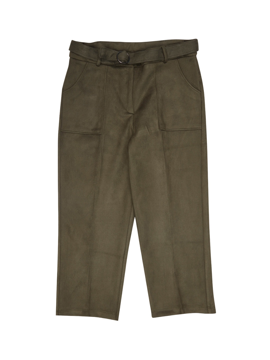 

Peppermint Girls Mid-Rise Slim Fit Trousers, Olive