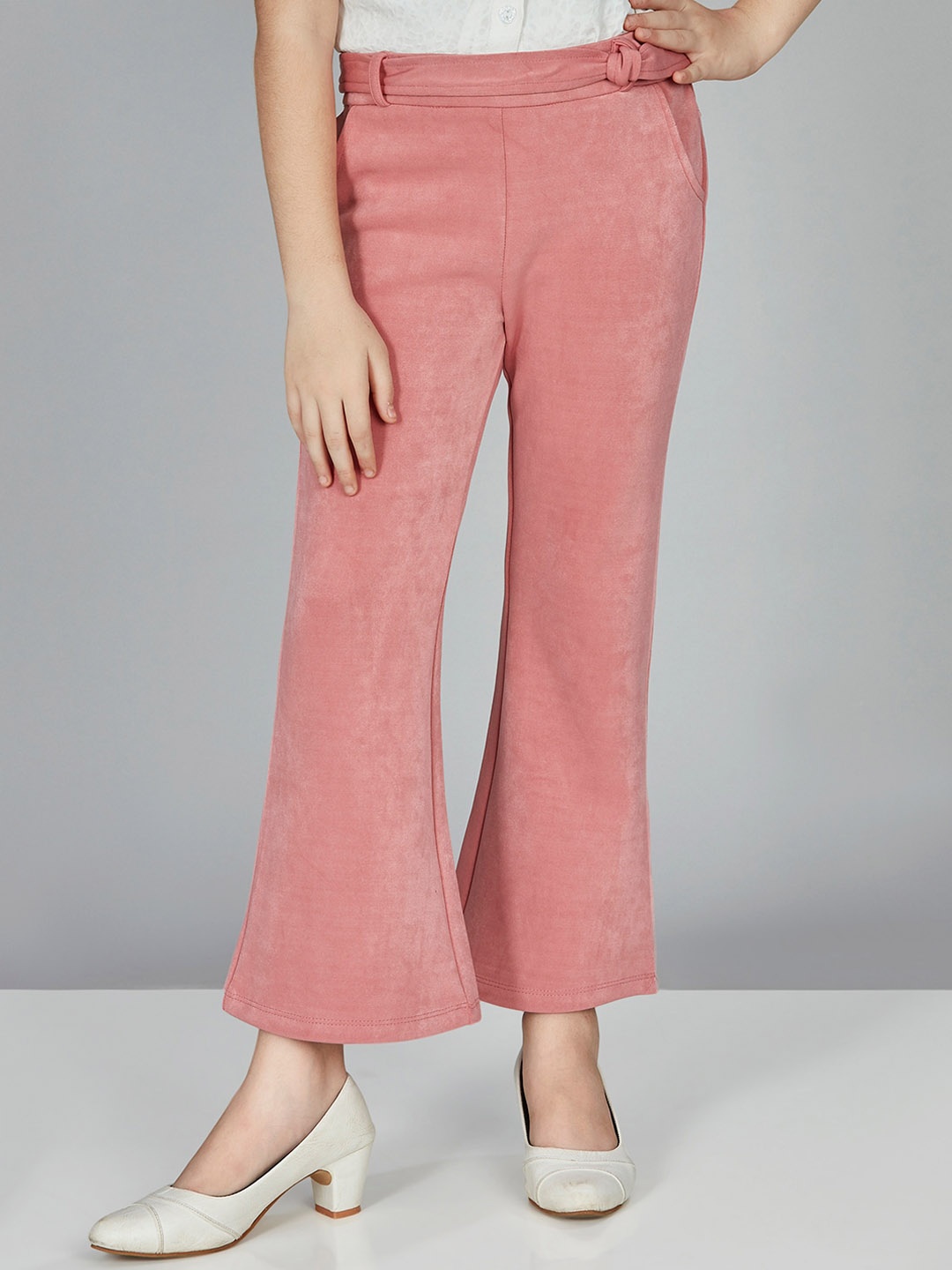 

Peppermint Girls Flared Bootcut Trousers, Peach