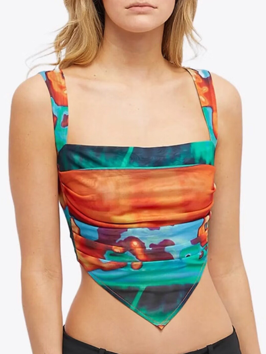 

LULU & SKY Print Tank Top, Orange