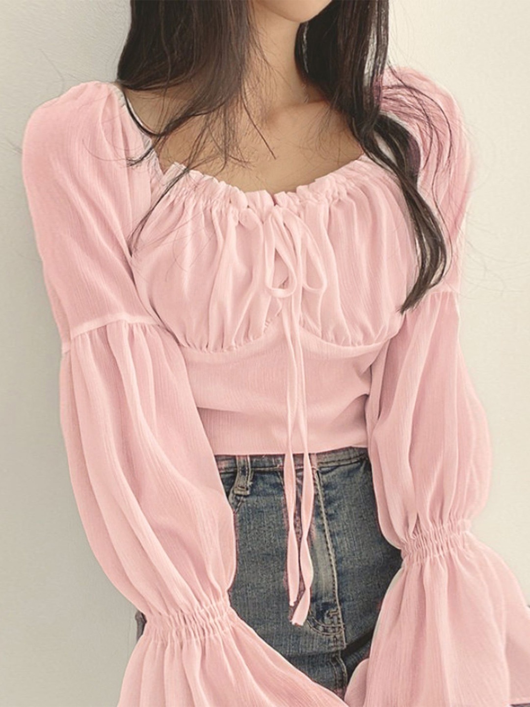 

LULU & SKY Puff Sleeve Top, Pink