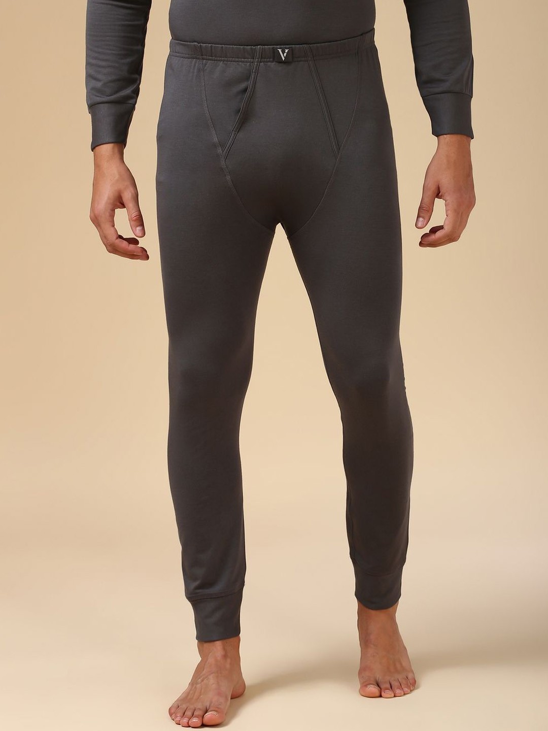 

Van Heusen Men Solid Thermal Bottoms, Grey