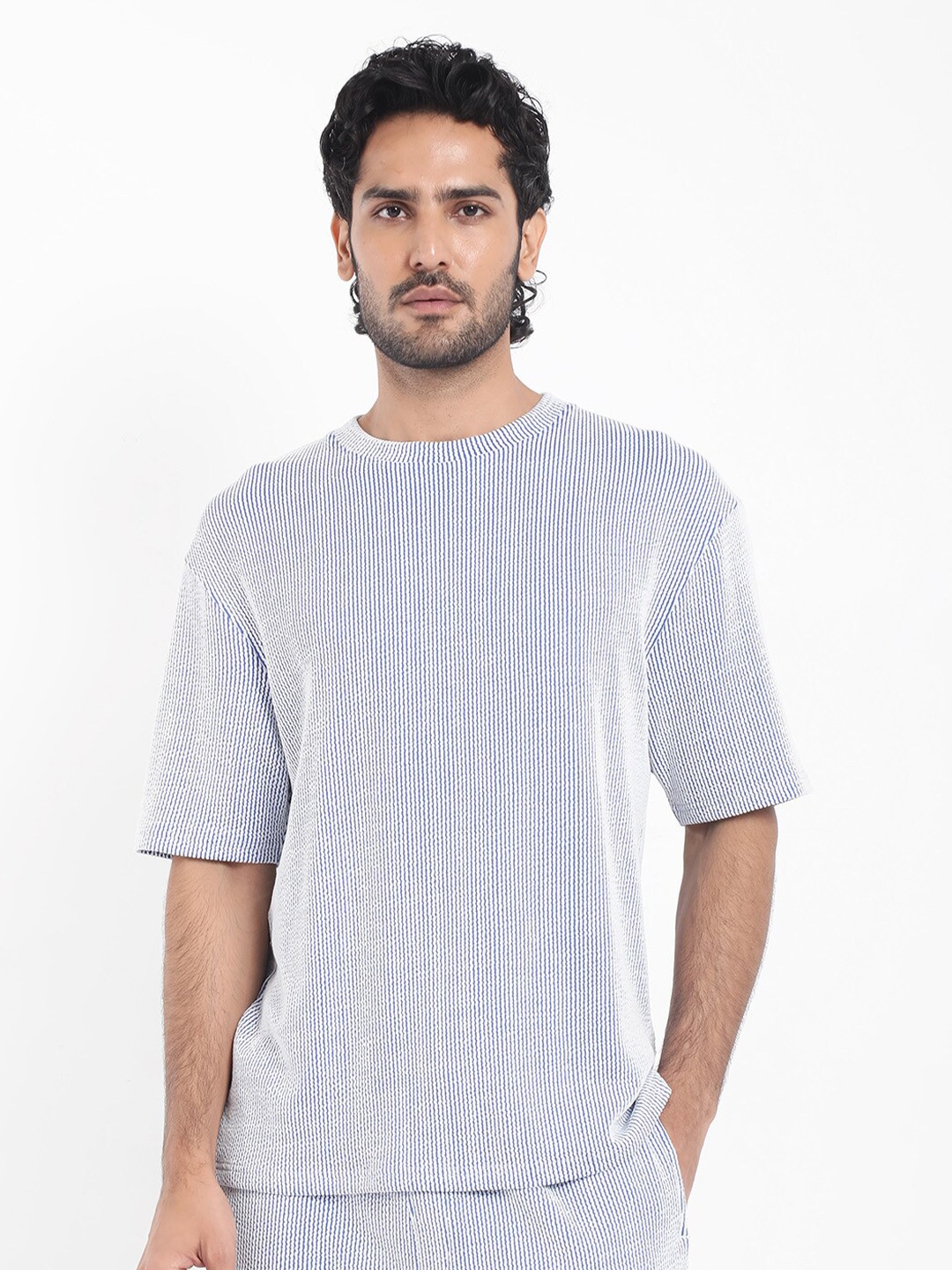 

RARE RABBIT Men Zavet-T Oversized T-Shirt, Blue