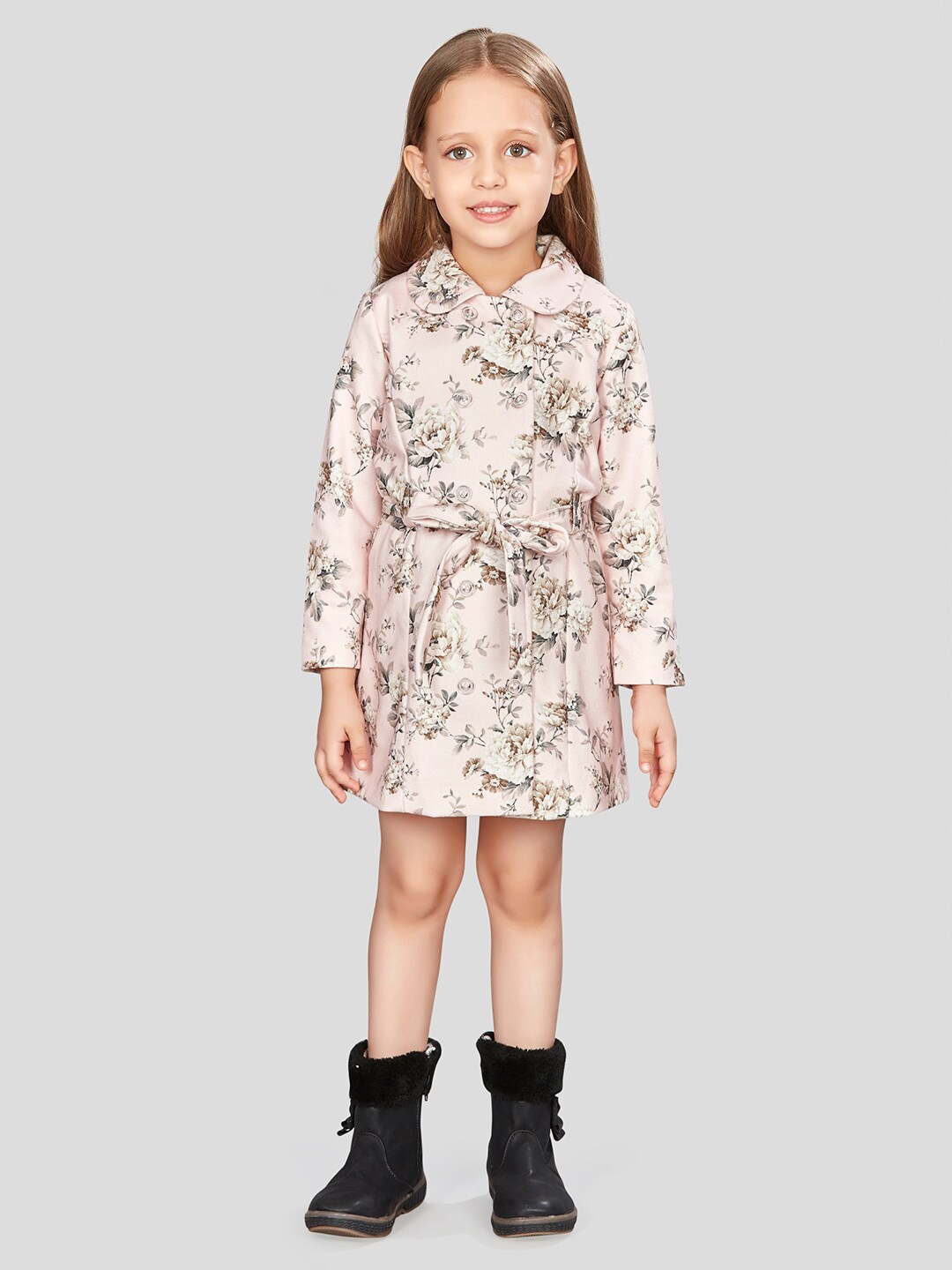 

Peppermint Floral Print Shirt Dress, Peach
