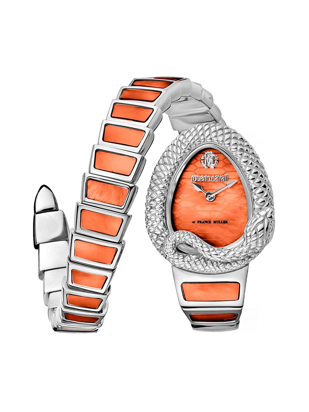 

Roberto Cavalli by Franck Muller Women Stainless Steel Straps Analogue Watch RV1L141M0131, Orange