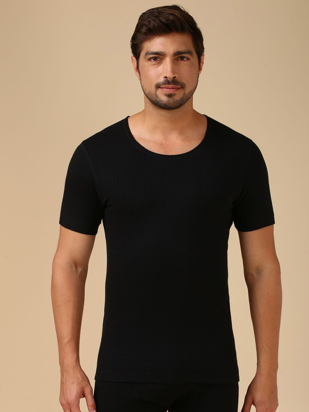 

Van Heusen Cotton Anti Bacterial Thermal Tops, Black