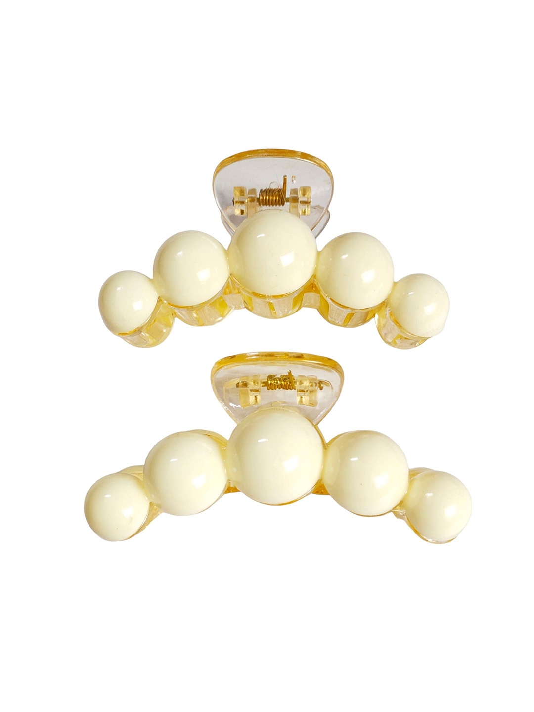 

ANNA CREATIONS Women Set of 2 Claw Clip, Cream
