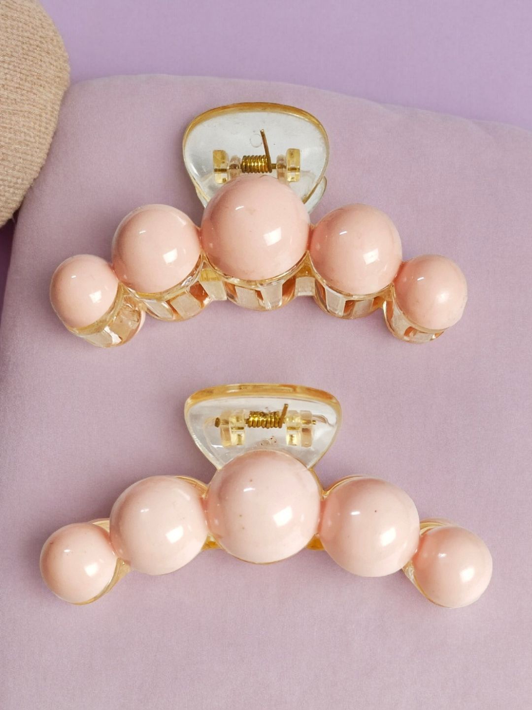 

ANNA CREATIONS Women Set of 2 Claw Clip, Pink