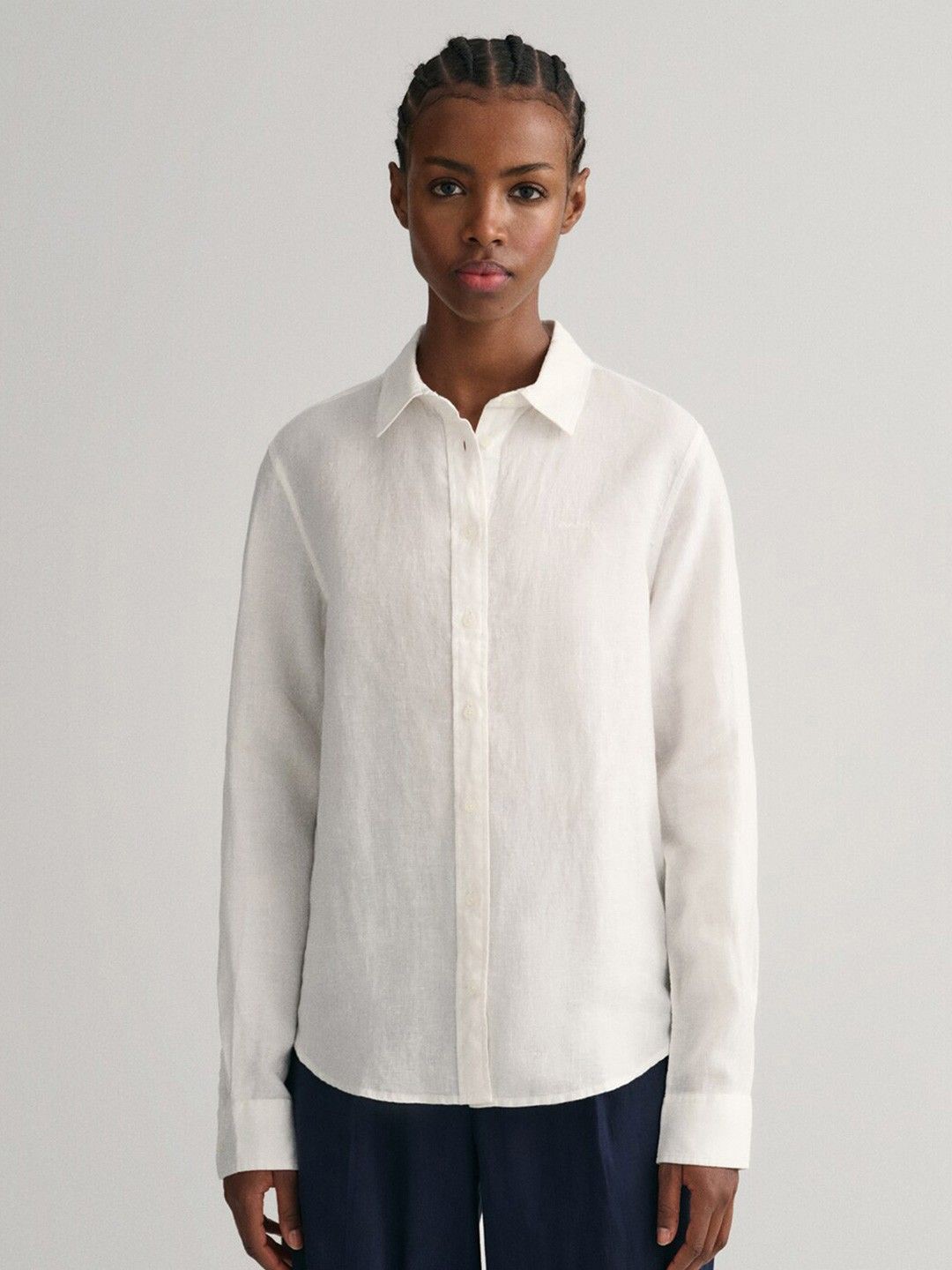

Fab Star Women Classic Opaque Casual Shirt, White