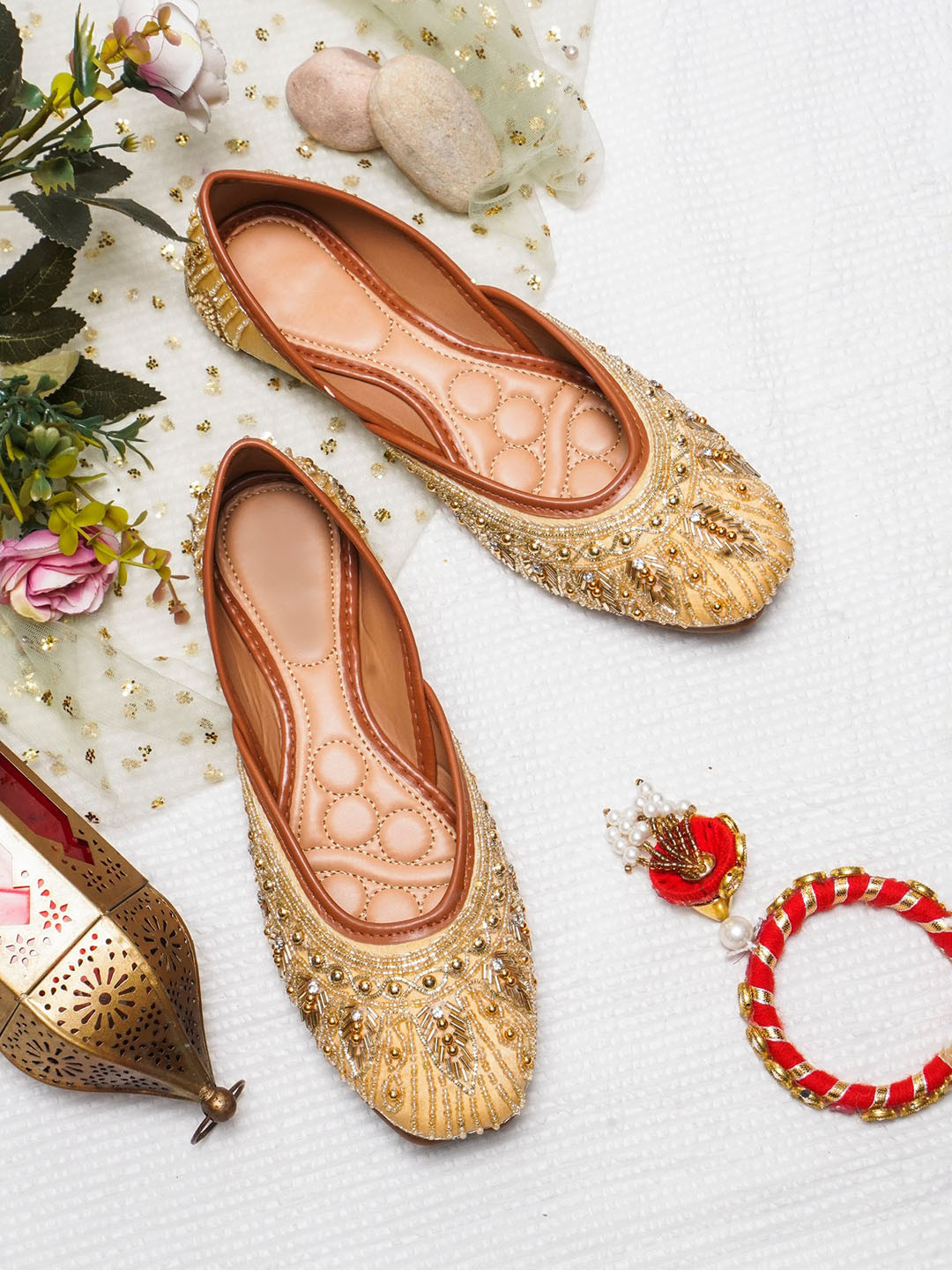 

Try Me Women Ethnic Mojaris Flats, Yellow