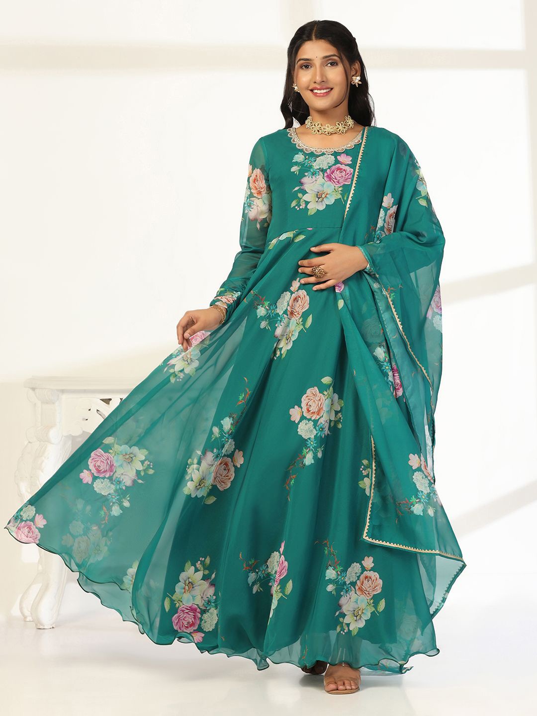 

FASHION DREAM Women Maxi Dress, Green