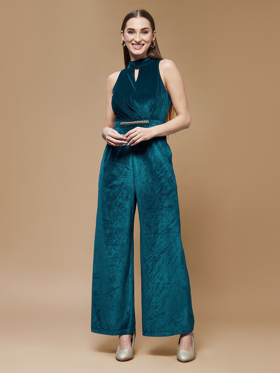 

all about you Halter Neck Basic Jumpsuit, Teal