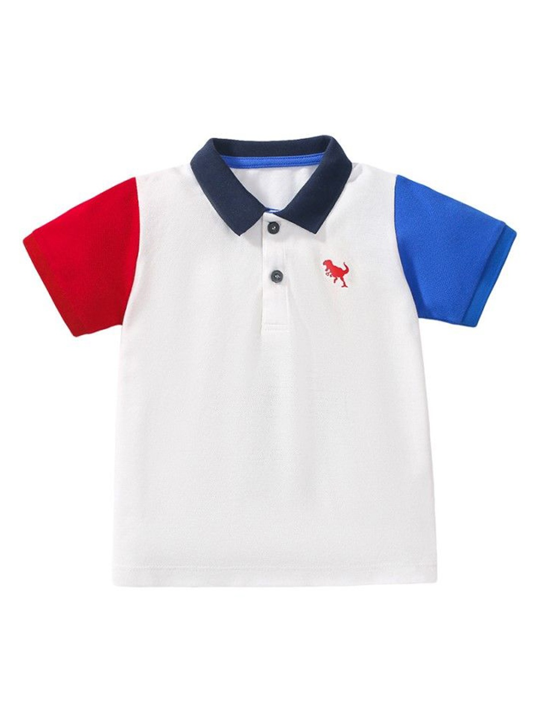 

StyleCast x Revolte Boys Polo Collar Applique T-shirt, White