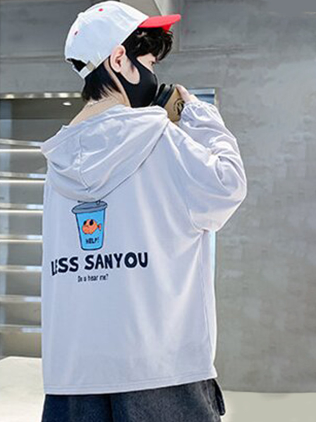 

StyleCast x Revolte Boys V-Neck Extended Sleeves T-shirt, Grey