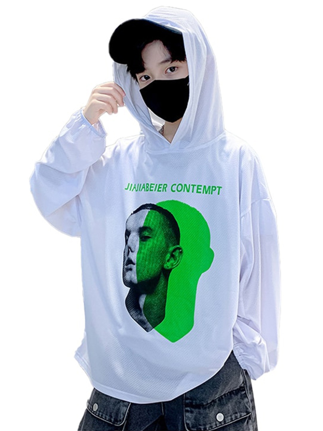 

StyleCast x Revolte Boys Printed Hooded Applique T-shirt, White
