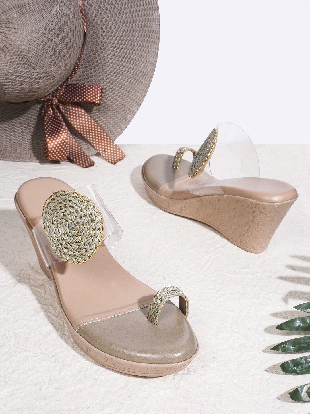 

Try Me Embellished Wedge Heel Sandal, Green