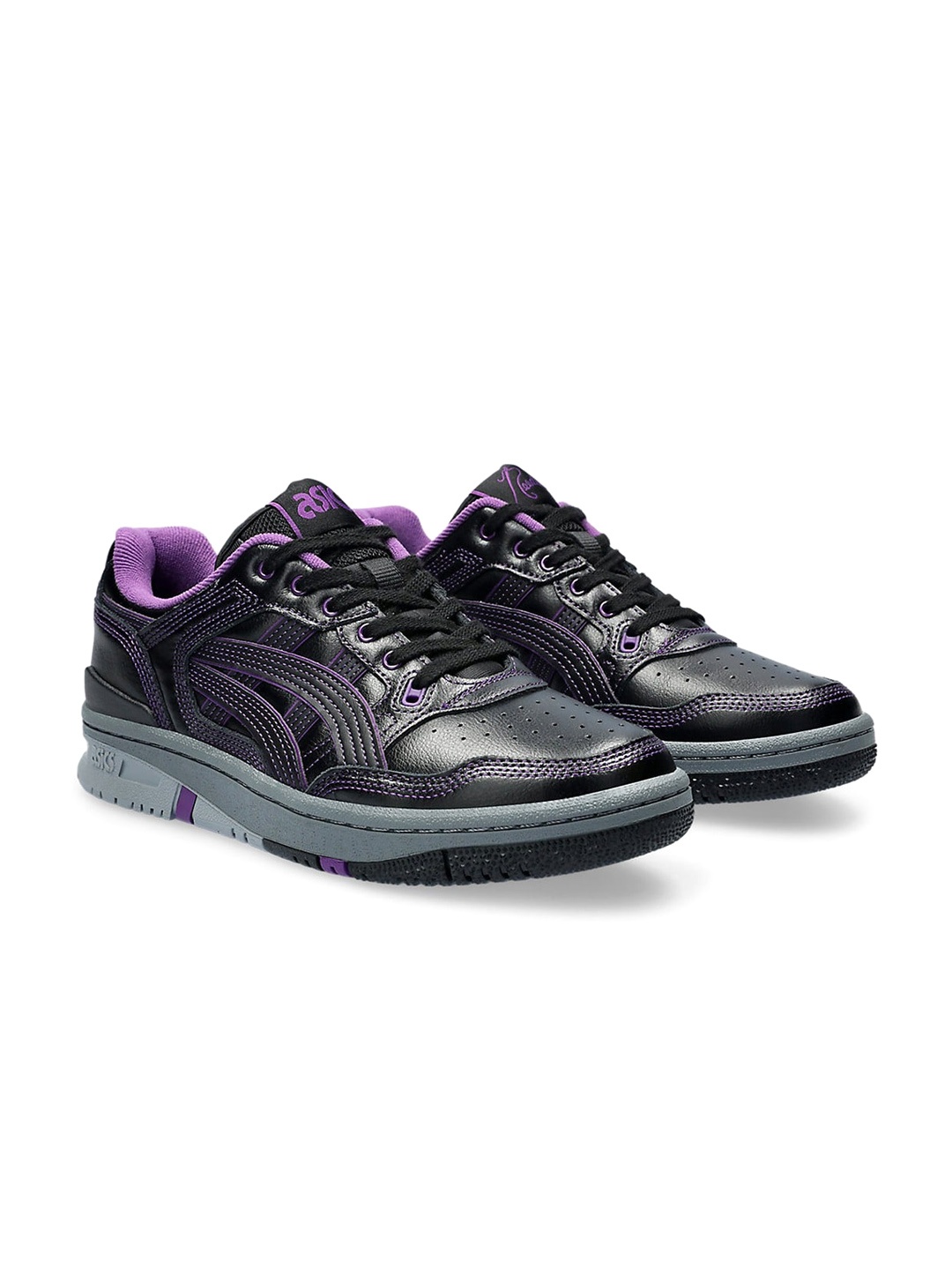 

ASICS Men Patterned Lace-Up Casual Sneakers, Black