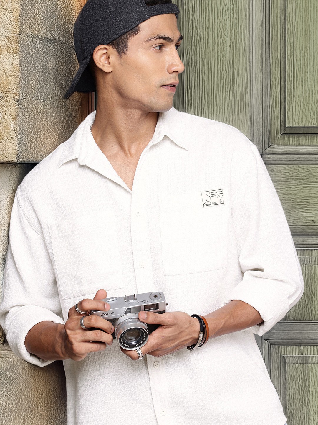 

The Roadster Life Co. Textured Relaxed Fit Casual Shirt, White