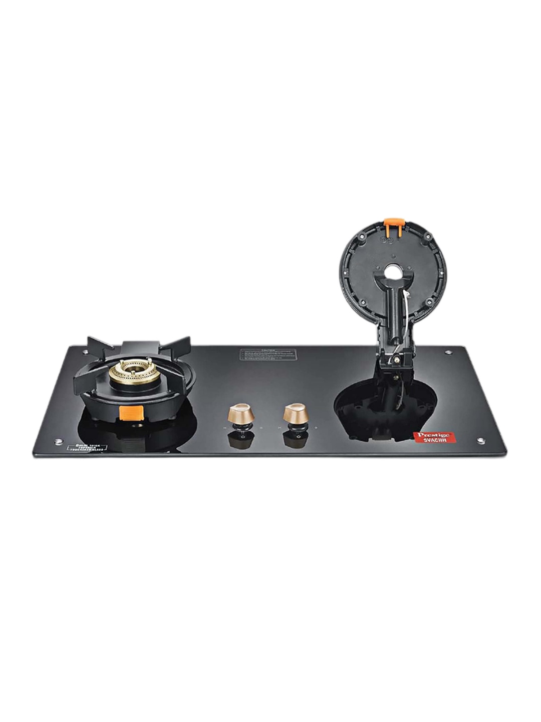 

Prestige Svachh Glass 2 Burners Automatic Gas Stove, Black