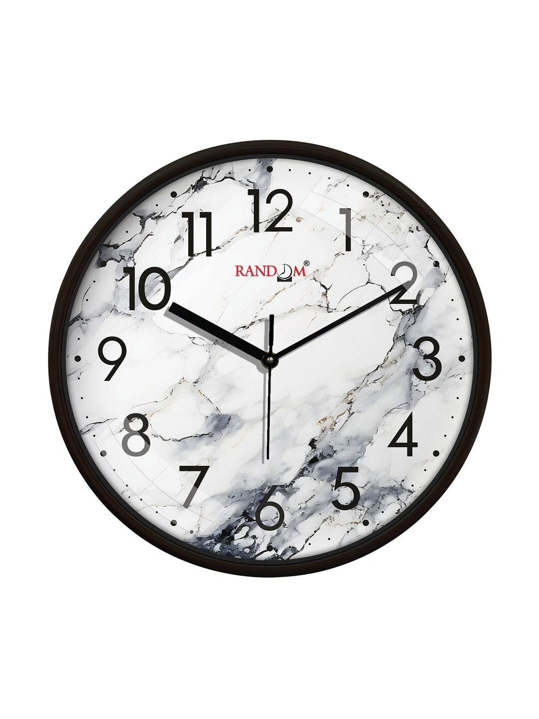 

RANDOM Printed Round Shaped Sweep Silent Movement Contemporary Wall Clock, White