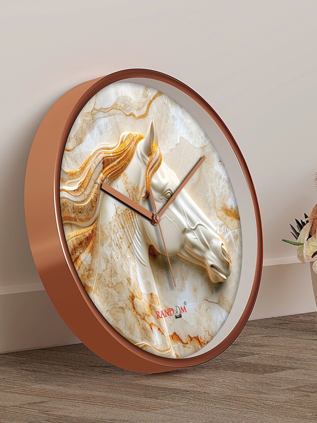

RANDOM Printed Round Shaped Sweep Silent Movement Contemporary Wall Clock, White