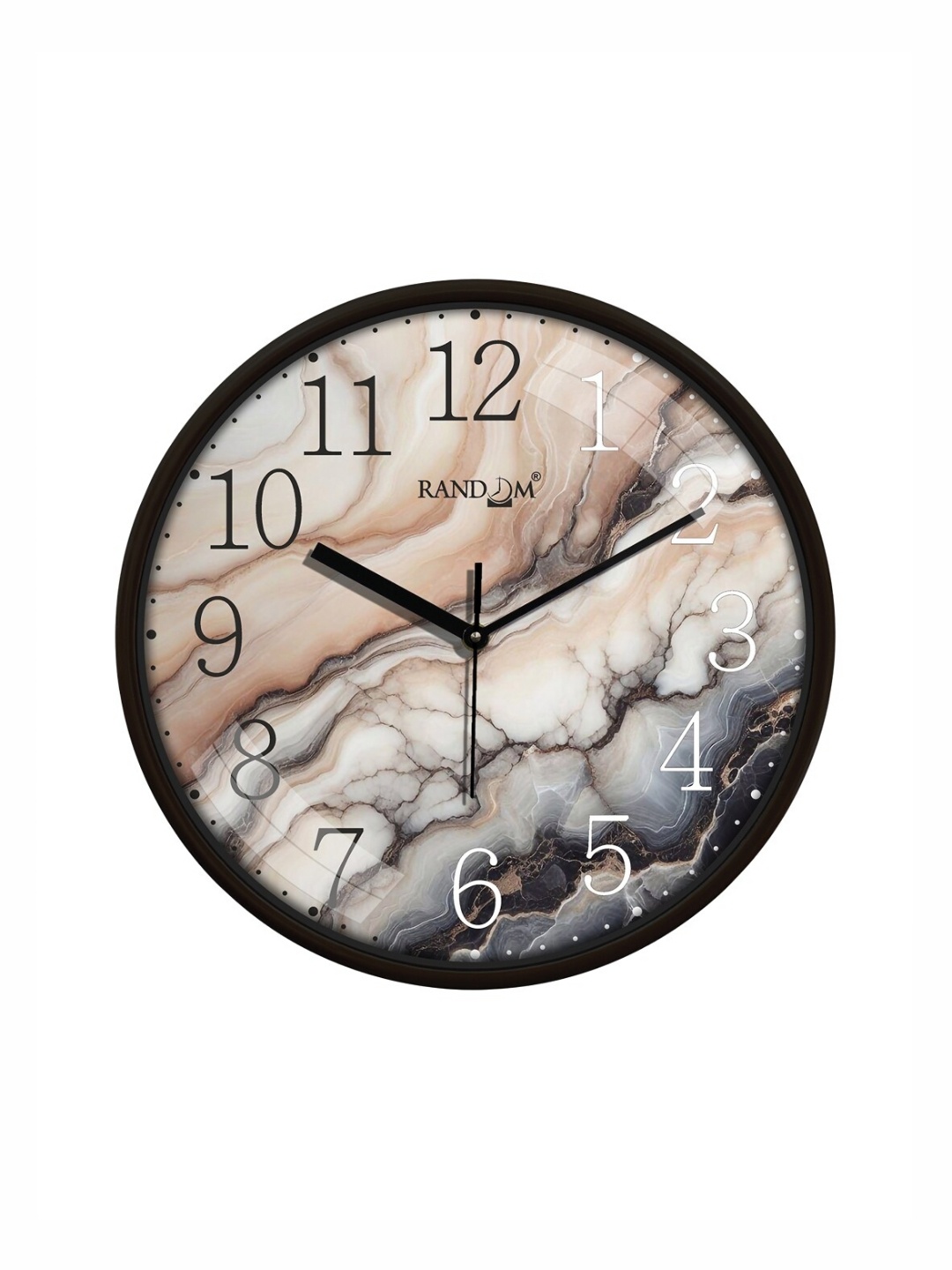 

RANDOM Printed Round Shaped Sweep Silent Movement Contemporary Wall Clock, White