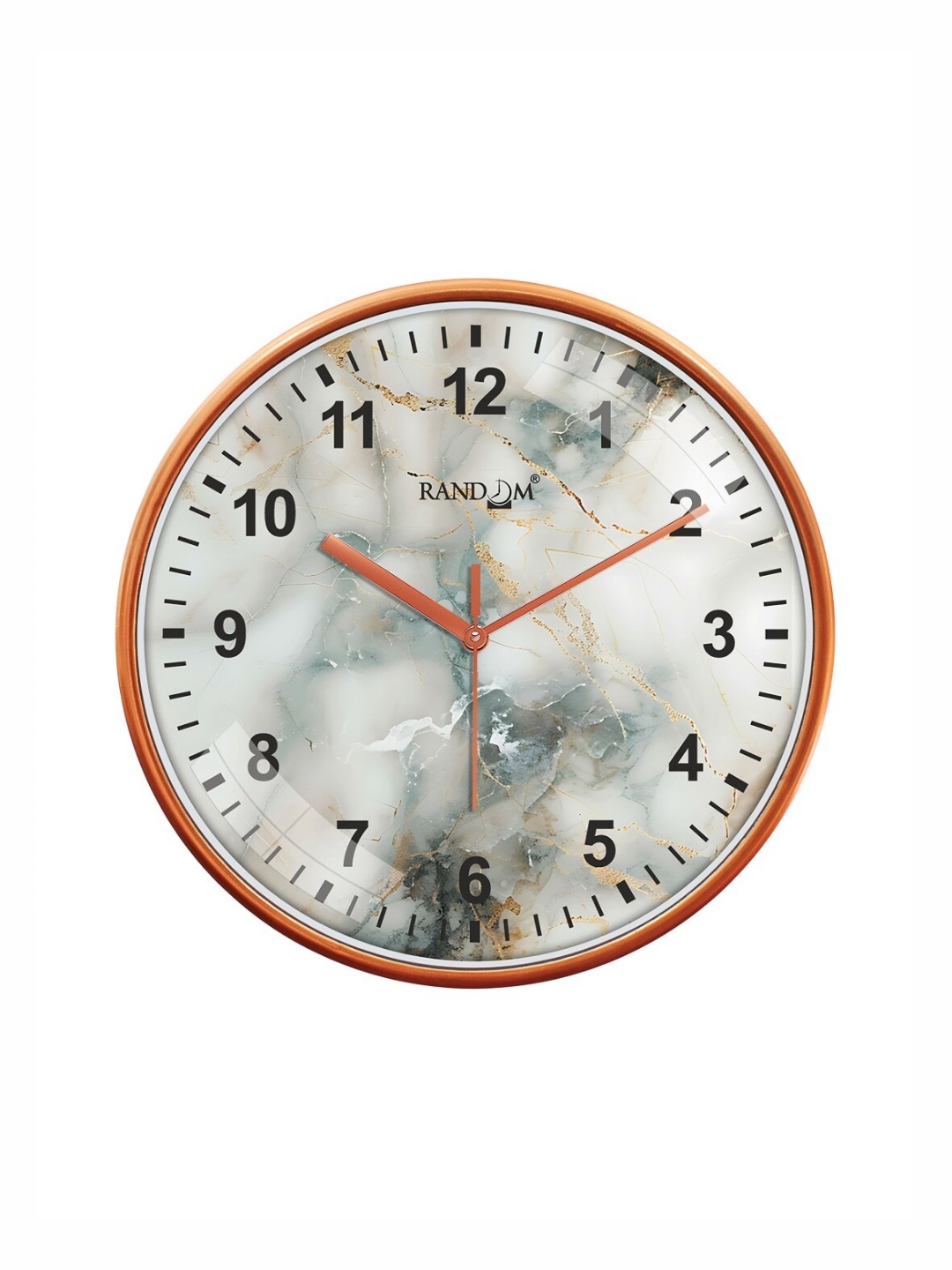 

RANDOM Printed Round Shaped Sweep Silent Movement Contemporary Wall Clock, White