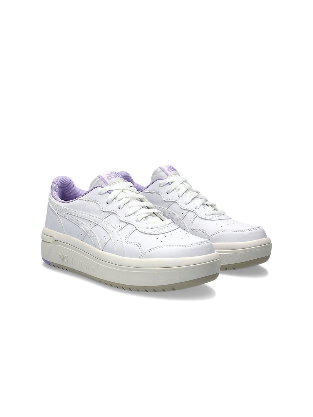 

ASICS JAPAN S ST Women Perforated Lace-Up Casual Shoes, White