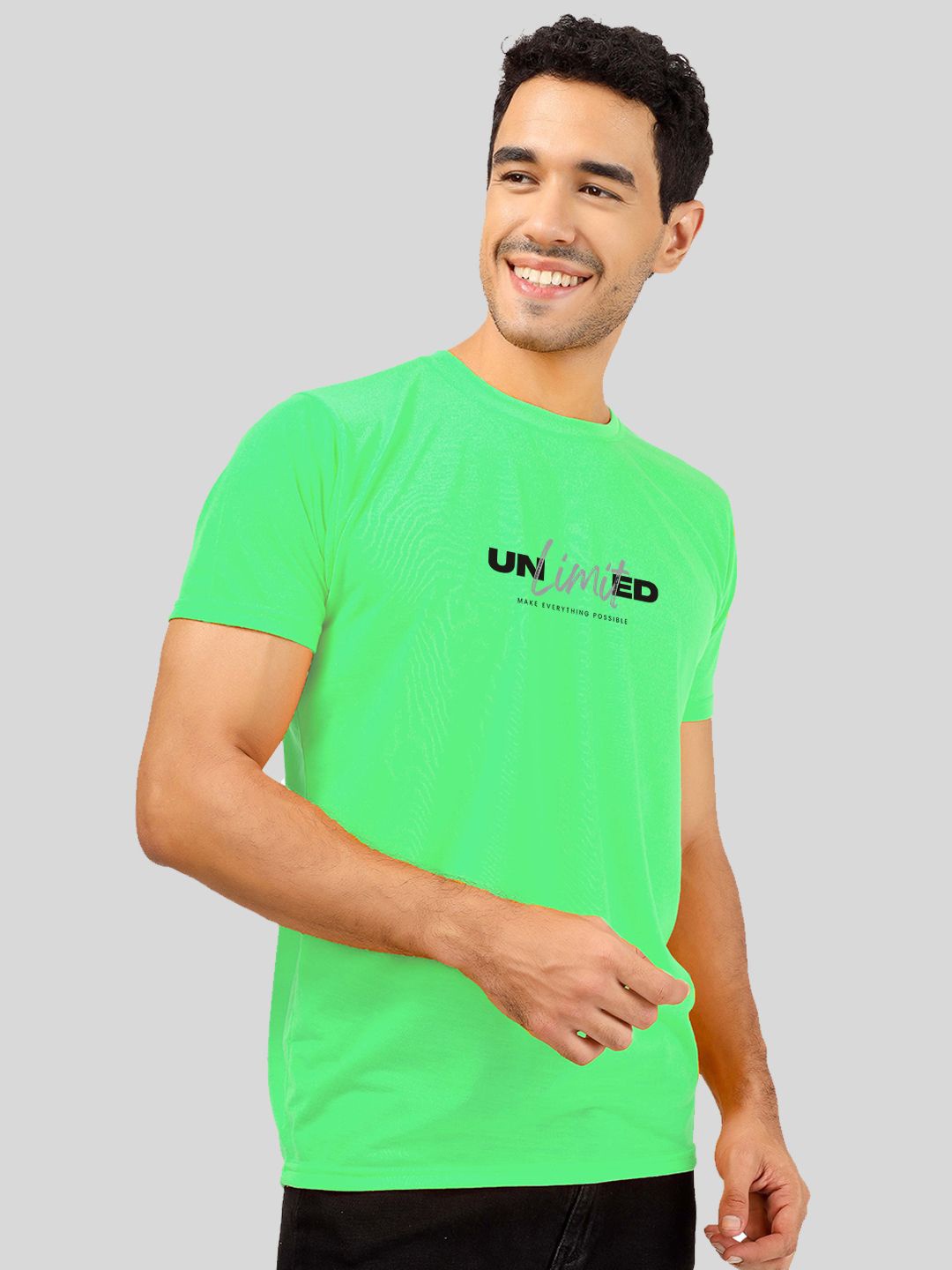 

Greylongg Men Applique T-shirt, Green