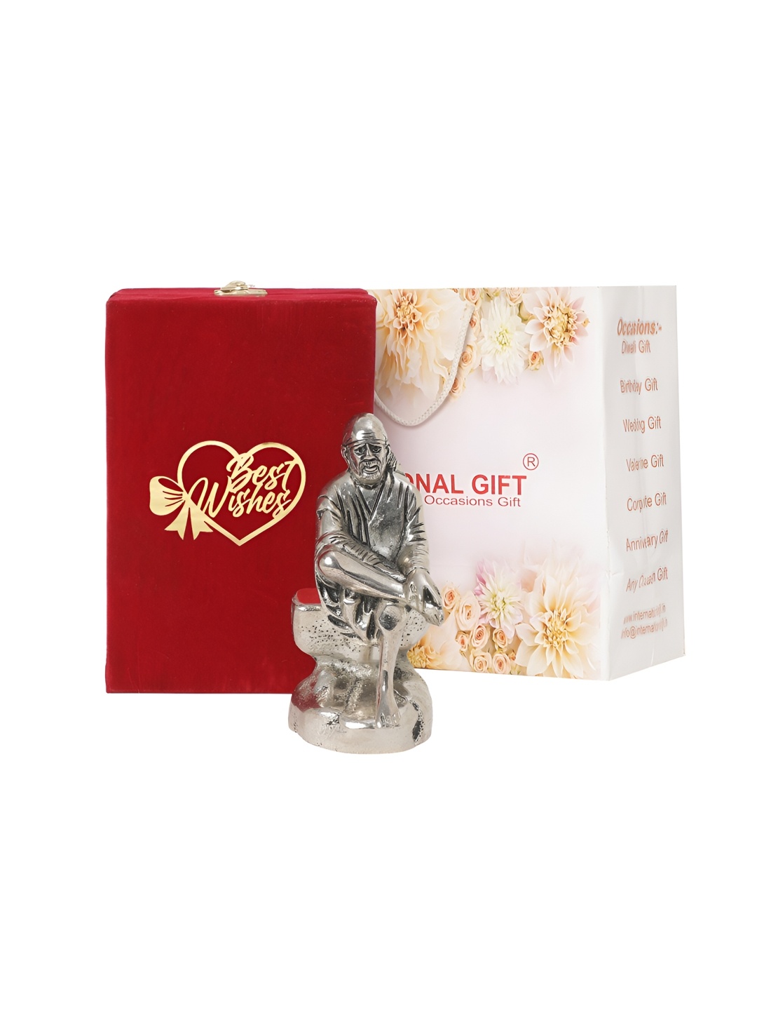 

INTERNATIONAL GIFT Silver-Toned Religious Idol Showpiece