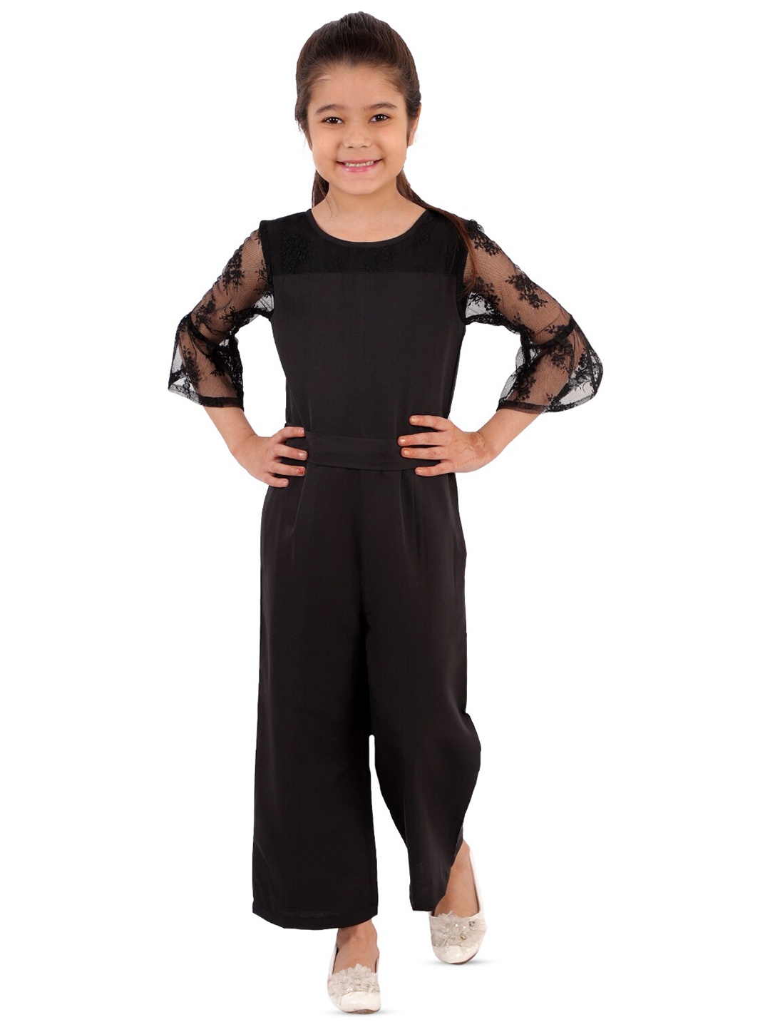 

Kids Cave Girls Basic Jumpsuit, Black