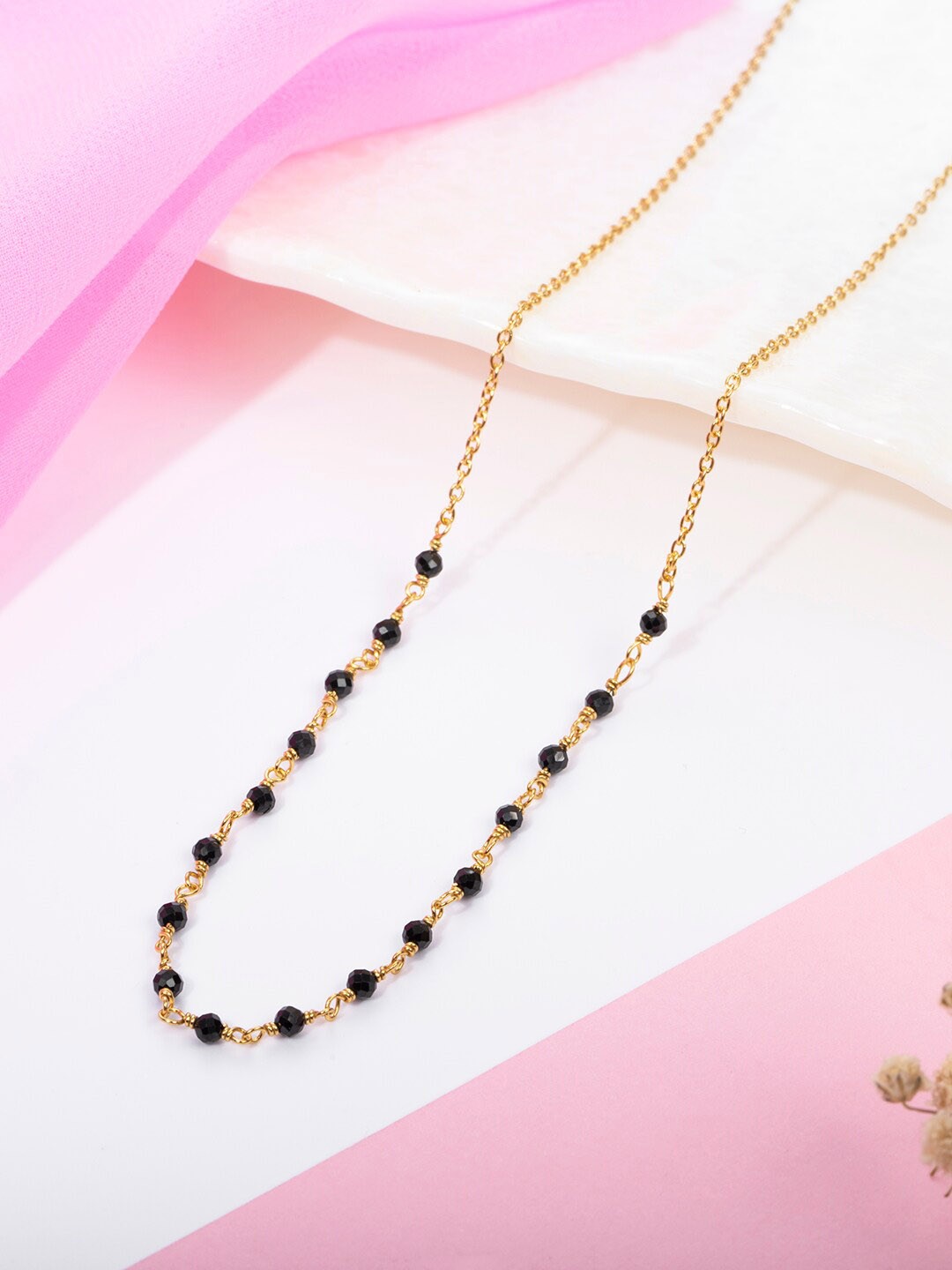 

Zavya Women Gold-Plated Artificial Beads Mangalsutra