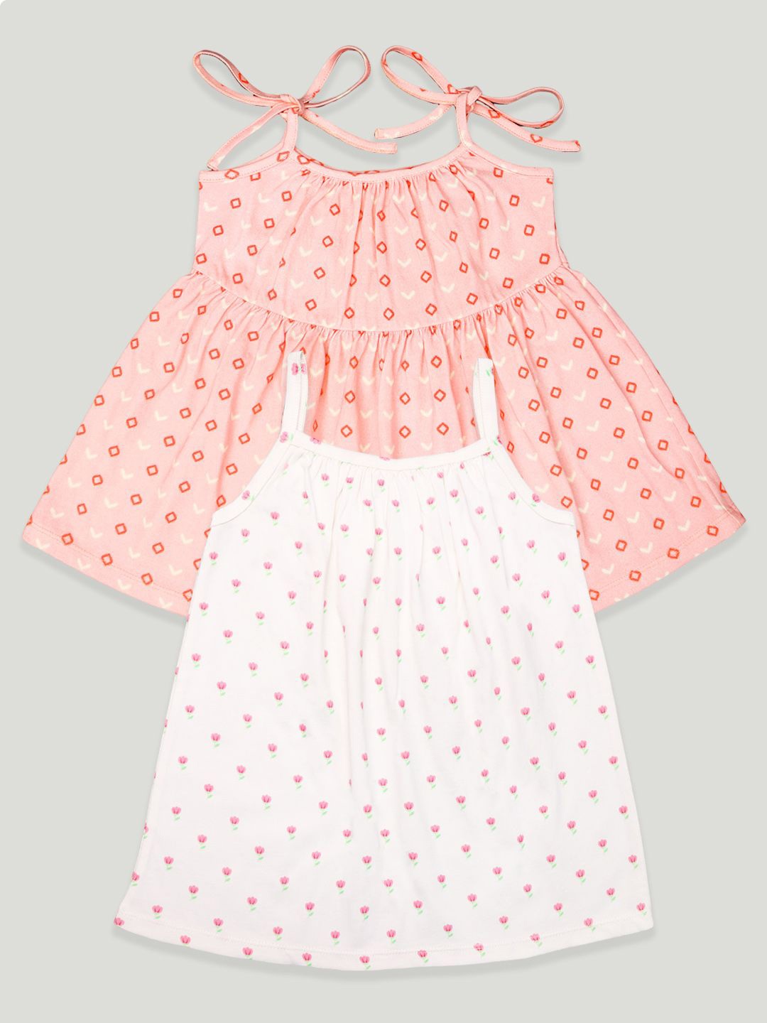 

Kidbea Geometric Print A-Line Dress PACK OF 2, Multi