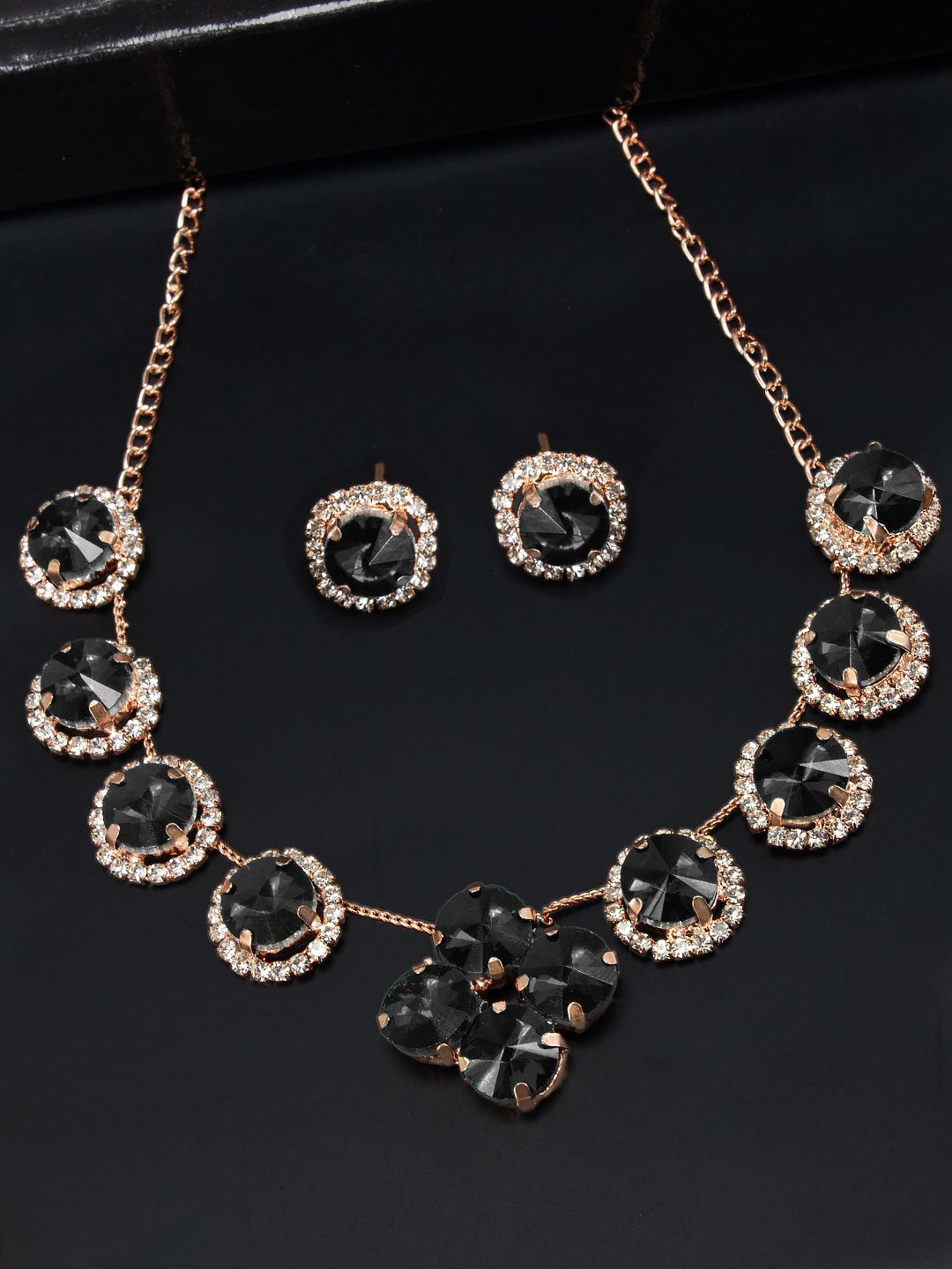 

PRIVIU Rose Gold-Plated Crystal Jewellery Set