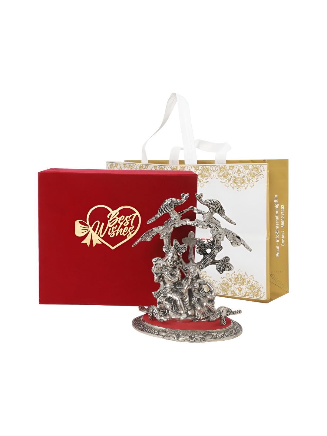 

INTERNATIONAL GIFT Silver-Toned Religious Idol Showpiece