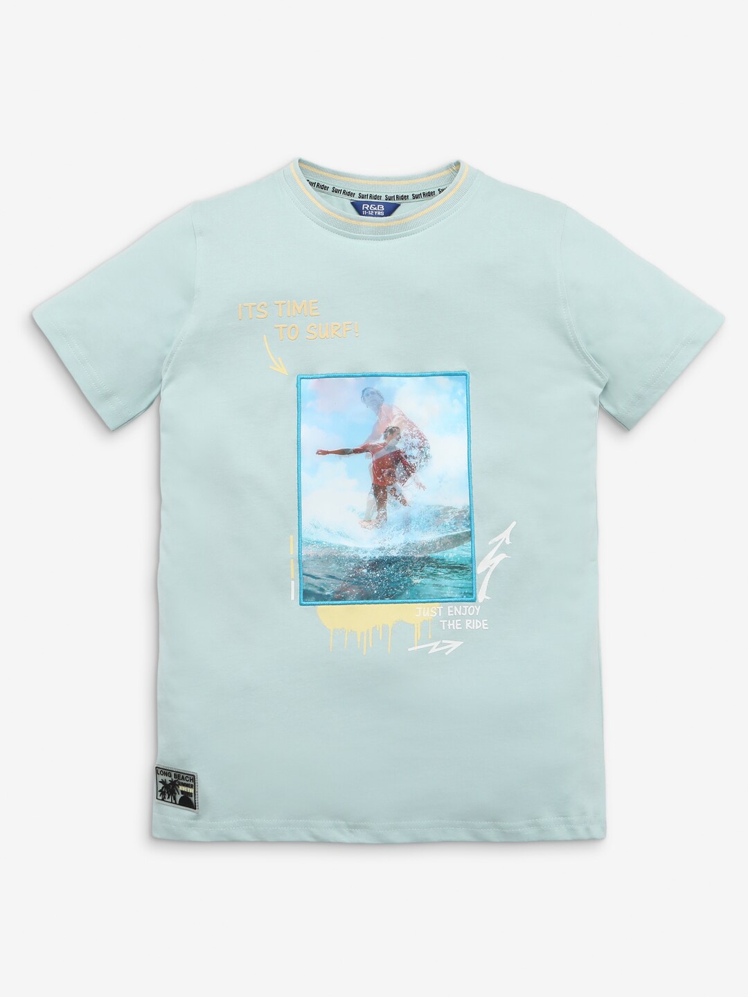 

R&B Boys Printed T-shirt, Green