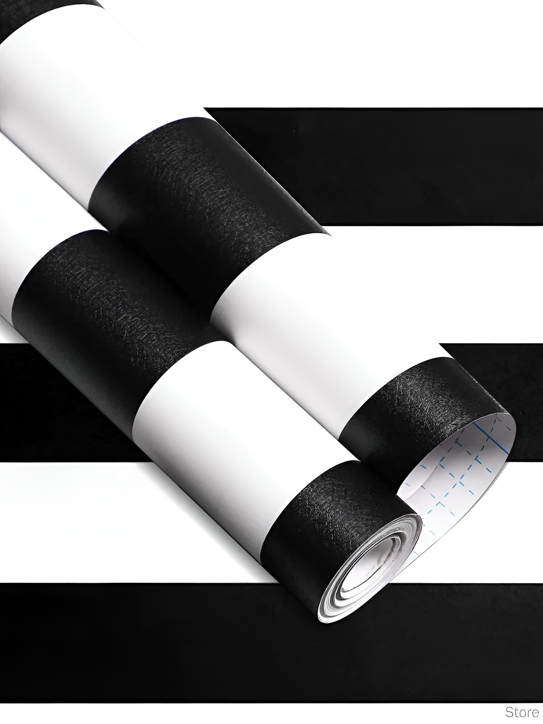 

Aura Black & White Stripe Wallpaper