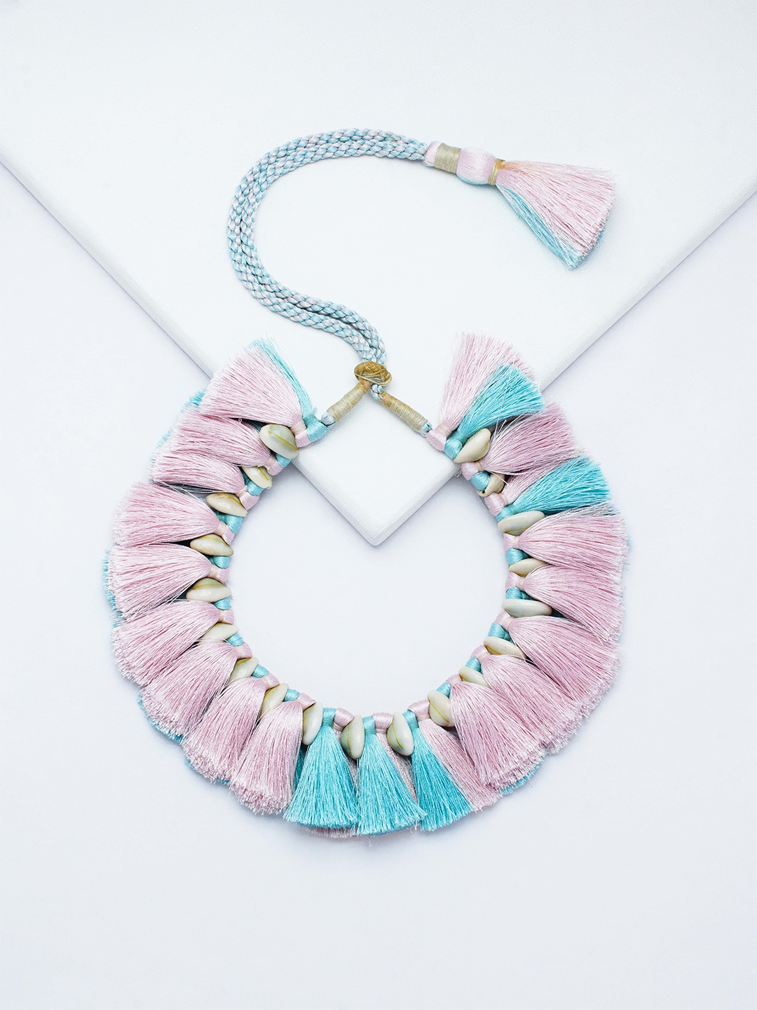 

Rhea Tasselled Statement Necklace, Blue