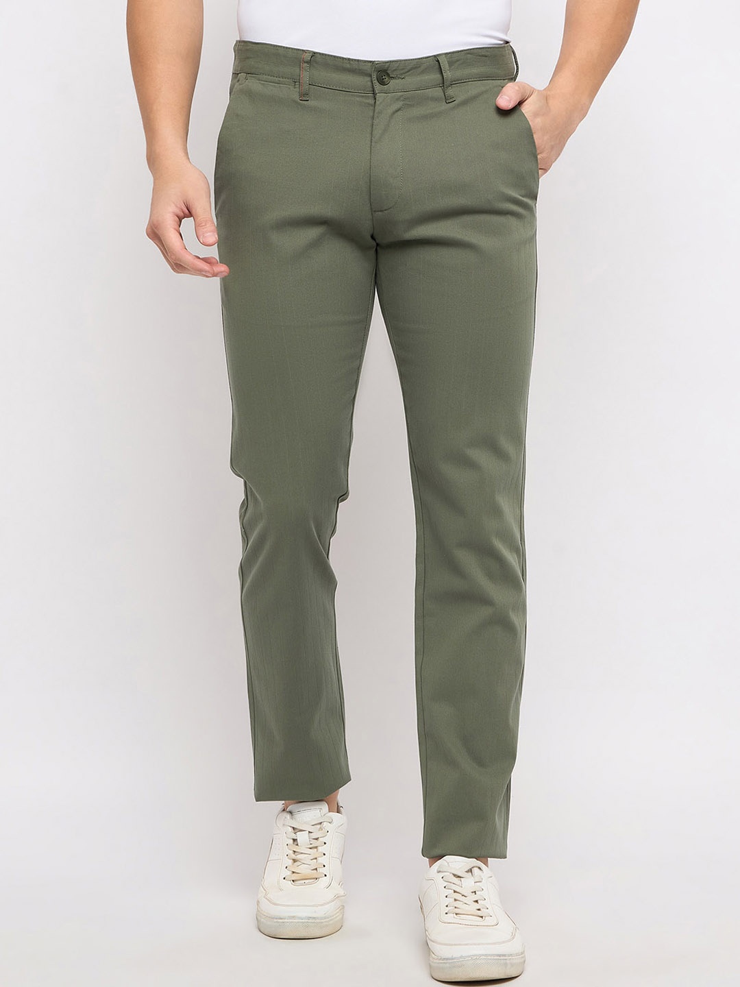 

Duke Men Slim Fit Regular Trousers, Green