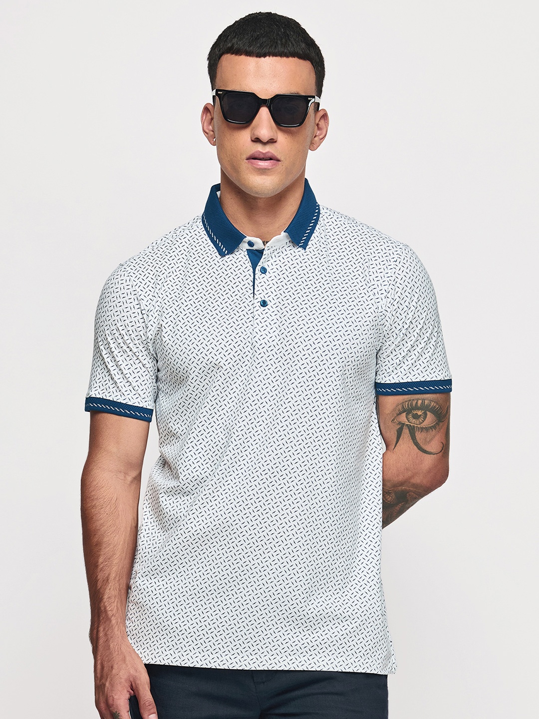 

Red Flame Men's Regular Fit Polo Neck Short Sleeves Casual Tshirts, Navy blue