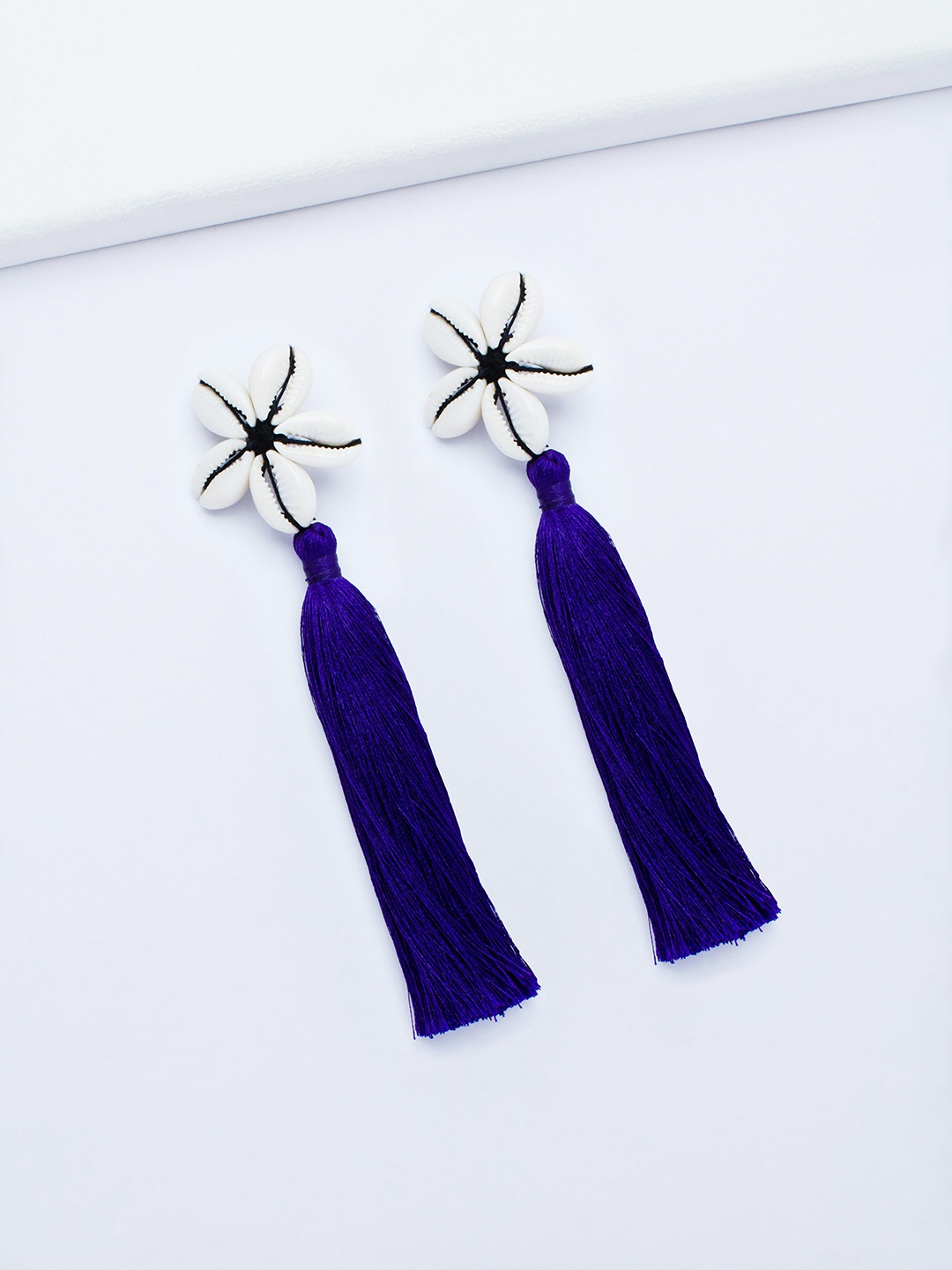 

Rhea Women Contemporary Drop Earrings, Violet