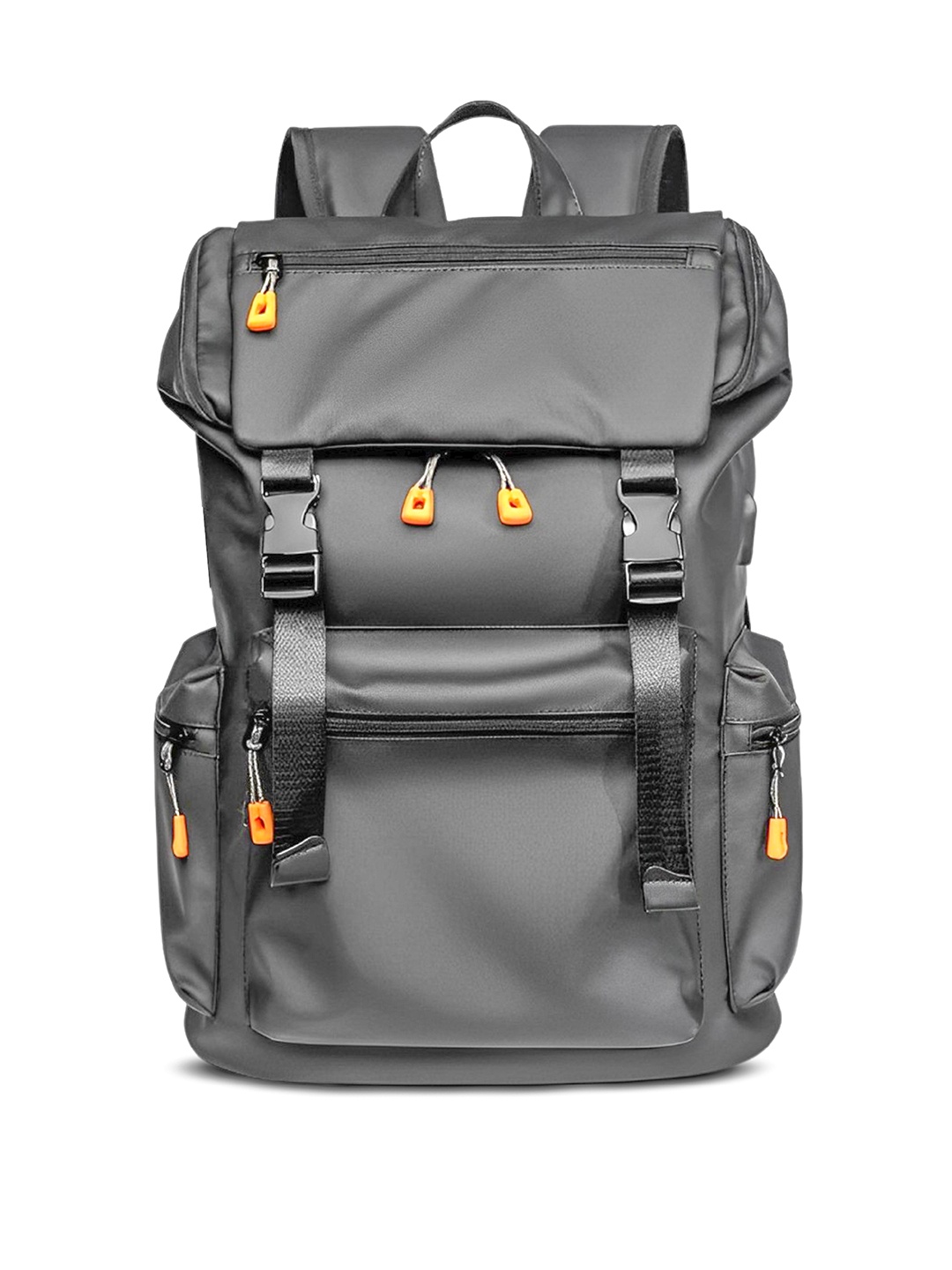 

REDHORNS Unisex Canvas Laptop Backpack With USB Charging Port-Up to 15 inch, Grey melange